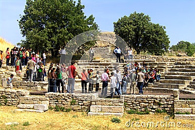 Walls in Troy, the legendary town of Homer Editorial Stock Photo